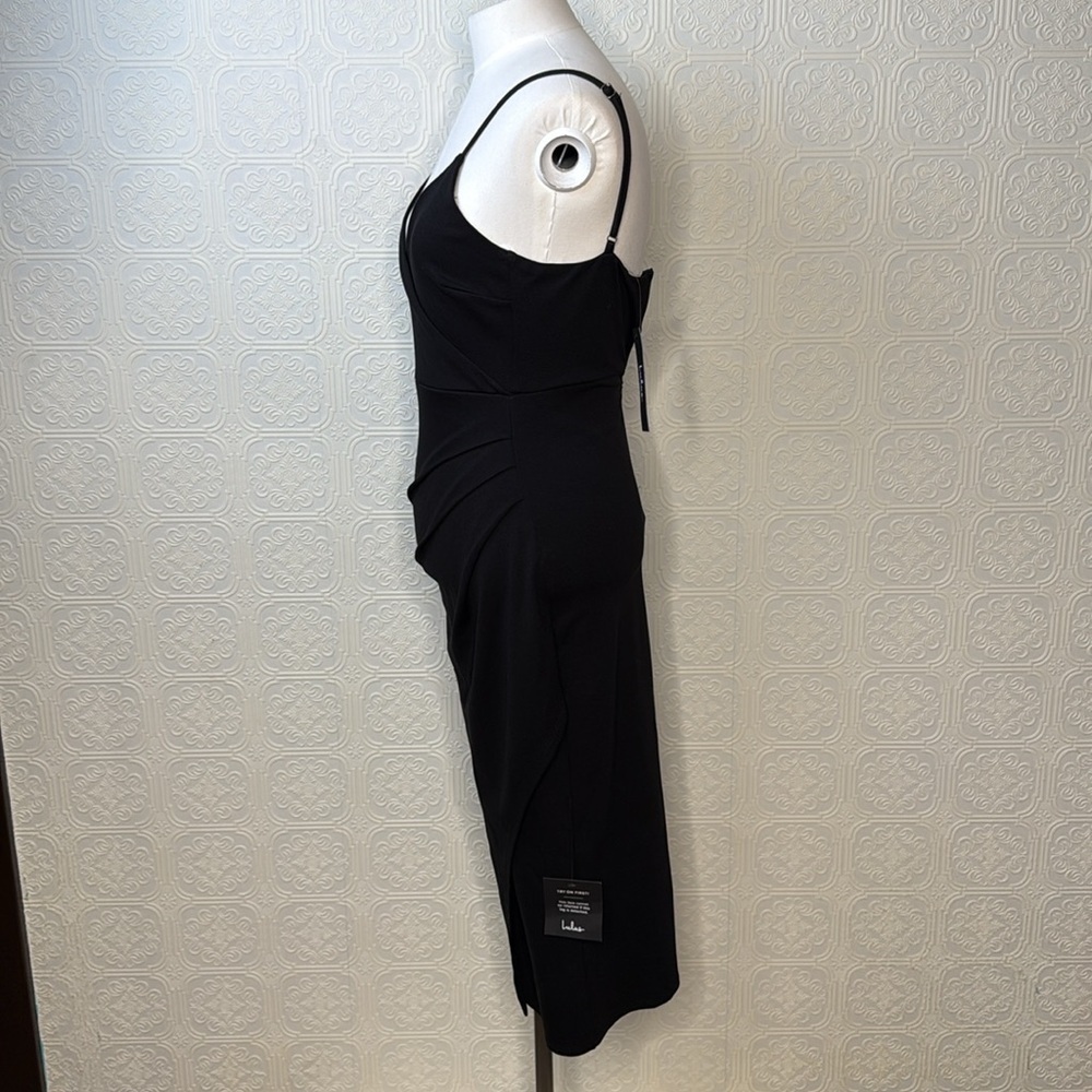 Lulu’s | All This Appeal Black Bodycon Midi Dress, Size XS, NWT - Picture 3 of 12